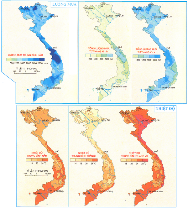 Việt Nam nằm trong đới khí hậu nào