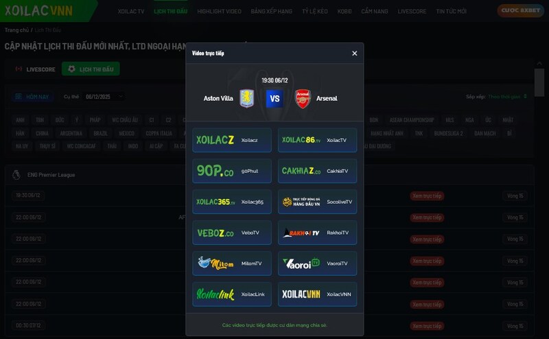 Xoi Lac Link – Nền tảng theo dõi lịch thi đấu bóng đá chuẩn không cần chỉnh dành cho anh em mê túc cầu